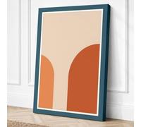 Terracotta Arches Minimalist Canvas Wall Art Print 18x12 Inch (46 x 30 cm)