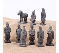 Terracotta Army Figurines 9 Pack Handmade Clay Warrior Statues For Decor