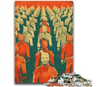 Terracotta Army Jigsaw Puzzles for Adults Teenagers Jigsaws Puzzle, Stress Reliever Difficult Challenge for Home Decoration for 14+ 1000pcs (50x75cm)