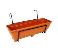 Garden Pride Balcony/fence Holder - Plain Back Planter Holder - Terracotta