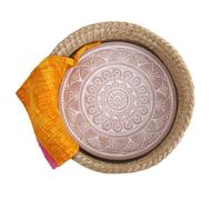 Terracotta Bread Warmer - Mandala