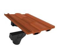 Terracotta Castellated Roof Tile Vent & Adapter, Marley Ludlow Redland Sandtoft