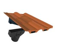 Terracotta Double Roman Roof Tile Vent & Adapter, Marley Russell Redland Lagan