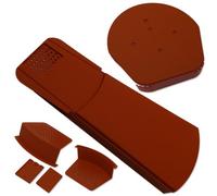 Terracotta Easy-Trim Universal Dry Verge Kit/System - with 10 x Dry Verge Units and 1 x Domed Apex End Cap for Gable/Apex Roof fix to Any Tile -Mortar Free