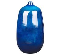 Beliani Flower Vase Vitoria Ceramic 45 Cm Dark Blue