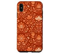 Terracotta Folk Floral Pattern Warm Earth Tone Design Case for iPhone XS Max