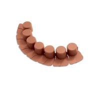 (Terracotta) Garden Palisade Edging Border with Lawn Mower Ramp 4m - 3 Colours - Sturdy Solid