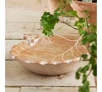 Terracotta Leaf Bird Bath and Feeder - Bee