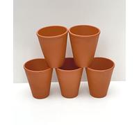 Terracotta Long Tom Pots 9cm W x 10cm W LT9 (Pack of 5)