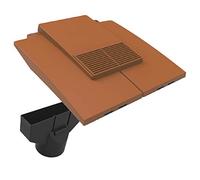 Terracotta Plain in-line Roof Tile Vent & Pipe Adapter for Concrete and Clay Tiles