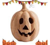 Terracotta Pumpkins Ornament | Handmade Pumpkin Jack Lantern, Fall Decor Jack O Lanterns, Resin Terracotta Pumpkins Halloween Decor, For Home Farmhouse Table Mantel Festival Decorations