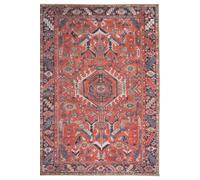 Terracotta Red Vintage Persian inspired Washable Living Room Area Rug Kukoon Red 120cm x 170cm