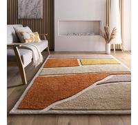 Terracotta Rug with Collage Design - 230 x 160 cm - Strata - Origins