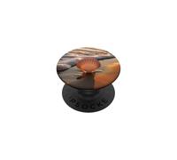 Terracotta Seashell Sunrise Ocean Waves Coastal Art PopSockets Adhesive PopGrip