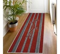 Terracotta Tribal Runner Rugs for Hallway, 80 x 250, Abstract Animal Pattern Area Rug Native American Print Carpet for Bedroom Living Room Corridor Stairs Long Rugs Soft Anti-Slip Decor Rugs Nw554
