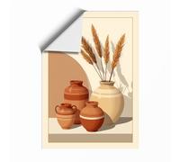 Terracotta Vessels Minimalist Unframed Wall Art Print A3 (42×29.7cm), Wall Decor for Living Room, Bedroom, Office & Home, Art Gift