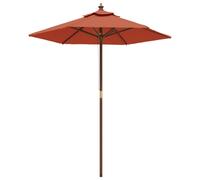 (terracotta) vidaXL Garden Parasol Outdoor Umbrella Parasol Sun Shade with Wooden Pole