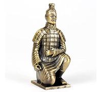 Terracotta Warriors Figurine - Qin Dynasty Brass Archer Statue, Unique Collectible Home Decor, Kneeling Warrior Statuette, 5.6x6.4x21.2cm, Authentic Chinese Art Piece