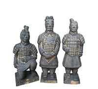 Terracotta Warriors Statue Set Box, Xian China Army Figurines (Set of 3)