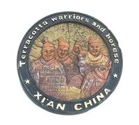Terracotta Warriors Xi'an China Fridge Magnet World City Resin 3d Strong Souvenir Tourist Gift Chinese Magnet Hand Made Craft Creative Home and Kitchen Decoration Magnetic Sticker (Xi'an)