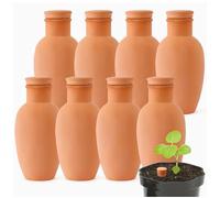 Terracotta Watering Pots 8 Pack Brick Red Self Watering for Plants