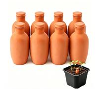 Terracotta Watering Spikes 8 Pack, Self Watering Plant Spikes for Vacation