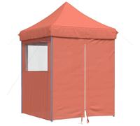 (terracotta, with 4 sidewalls) vidaXL Professional Folding Party Tent Outdoor Canopy Garden Pavilion Steel