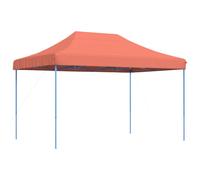 (terracotta, without sidewall) vidaXL Foldable Party Tent Pop-Up with 4 Sidewalls Patio Gazebo Canopy Shelter