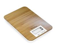 Terraillon, Bamboo, Natural Bamboo Kitchen Scales, Tare Function and Liquid Conversion, Capacity 5kg, Brown