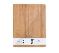 TERRAILLON - BAMBOO USB C - Electronic Kitchen Scales in Natural Bamboo, USB Rechargeable, Backlit LCD Display, Capacity 3 kg, Graduation, 1 g, Tare, Liquid Conversion, Bamboo
