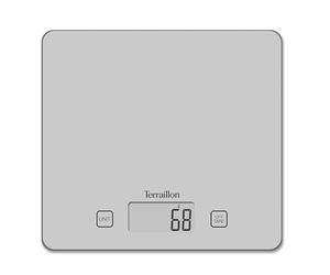 Terraillon Kitchen Scale, Tare, Liquid Conversions, Ultra-Fine, 3 kg Capacity, T1040 Detox, Silver