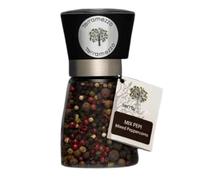 Terramezzo Mixed Peppercorns Grinder with Premium Blend, Glass Jar, Refillable