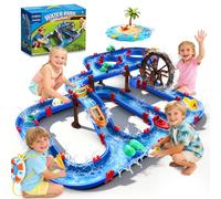 TERRAMUS 2-Tier Water Table Toys with Watermill for Kids, Upgraded Large 115PCS Water Park Playset, Summer Toys DIY Waterways for Backyard Beach Pool Lawn,Outdoor Toy for 3-5 4-8, Gifts for Boys Girls