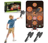 TERRAMUS Axe Throwing Target Game Set, Electronic Scoring Throwing Game Toys Gifts for Kids Age of 3-10+ Years Old Boys & Girls, Backyard Indoor & Outdoor Yard Carnival Sport Party Play Game