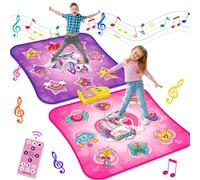 TERRAMUS Dance Mat Toys for 3-12 Year Old Kids, Single & Double Player Dance Game Pad with Led Light & Wireless Bluetooth, 9 Levels Built-in Music Play Mats, Birthday Xmas Gift for Girls Boys Toddlers