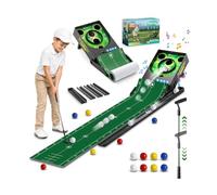 TERRAMUS Golf Toy for Kids, 7.8 Ft Golf Game Set with Sound Effect, Arcade Style Golf Pop Putting Mat Toys with 8 Golf Balls, Indoor & Outdoor Putting Green Activities,Sport Gift for Kids Teens Family