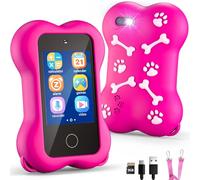 TERRAMUS Kids Smart Phone Toys, 2.8'' Touchscreen HD Dual Camera Cell Phone for Toddlers, Play Phone with MP3 Music Player, Games, Learning Toy Phone with 8GB Card, Gifts for Boys Girls (Pink)