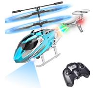 TERRAMUS Remote Control Helicopter for Kids,Altitude Hold RC Helicopters with Gyro LED Light,2.4GHz Radio Controlled Aircraft Indoor Toy with 3.5 Channel,High&Low Speed,Gift for Boys Beginner