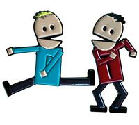 Terrance and Phillip Pin Set - South Park Collectible Enamel Pins, Small, enamel, no