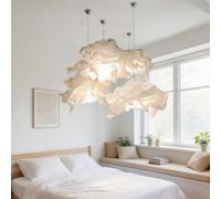 TerraNook 60 x 40 cm DIY Lampshade, Nordic Cloud Ceiling Lamp Shade, Decorative Pendant Light (White)