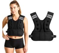 TerraNook Weighted Vest - Adjustable Running & Training Weight Vest for Men & Women, Black Oxford Cloth Fitness Vest for CrossFit, Strength Training, Gym Workouts & Cardio (5-9kg)