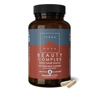 Terranova Beauty Complex Skin Hair Nails Vegan 100 Capsules MSM Biotin Zinc | Beauty from within: OptiMSM 400mg, zinc, biotin, vit C & A, silica-rich horsetail, sea buckthorn bilberry & cacao