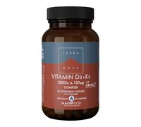 TERRANOVA Vitamin D3 + K2 Complex 2000 IU & 100mcg - 50 Vegicaps