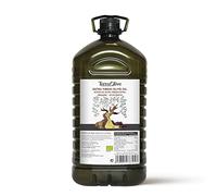 TERRAOLIVE - Organic Extra Virgin Olive Oil, Olive Variety, Cooking Oil, Olive Variety, Smooth Body, Sourced in Spain, Montes de Toledo, Recycled PET Container - 5L