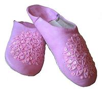 Terrapin Trading Fair Trade Ladies Moroccan Babouche Traditional Slippers (Pink)