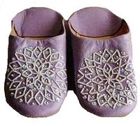 Terrapin Trading Fair Trade Ladies Moroccan Babouche Traditional Slippers (Purple)