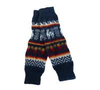 Terrapin Trading Fair Trade Unisex Bolivian Soft Alpaca Woollen Wool Legwarmers for Man or Woman - Choose from 11 colours (178) (Dark Blue)