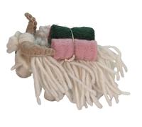 Terrapin Trading Felt Wool White Cow Nepalese Mountain Yak Ornament Fluffy | The wee yak stands 10cm tall, 13cm long and 5cm across and weighs around 55g