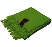 Terrapin Trading Unisex Soft Bolivian Alpaca Wool Woollen Warm Winter Scarf Ladies Mens Green