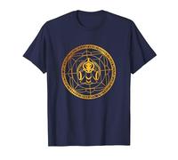 Terraria Mystic Wizard Mage Arcane Circle Symbol PAPL1096 T-Shirt, Men, Navy Blue, Medium
